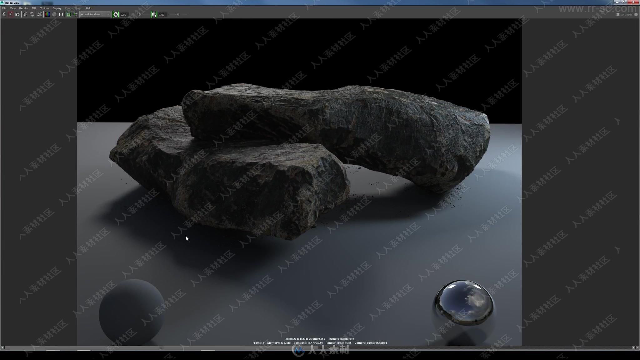 超逼真岩石运用CG技术综合制作实例训练视频教程