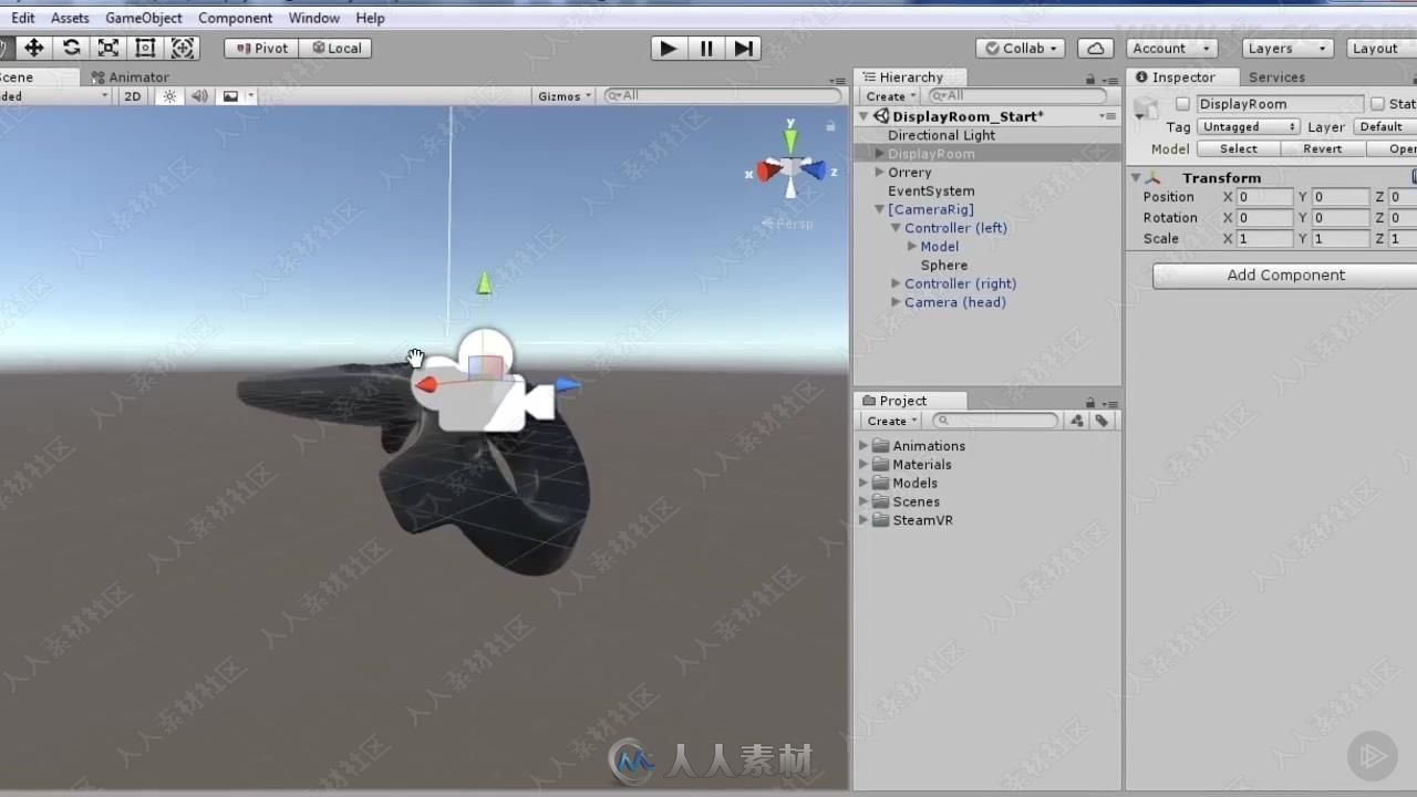 Unity中VR游戏UI交互场景实例制作视频教程