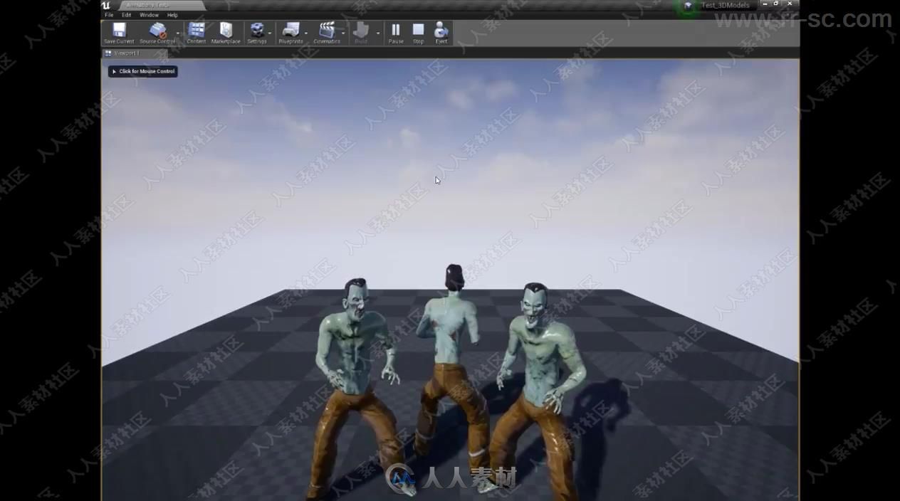 UE4僵尸兽人等游戏角色实例制作视频教程