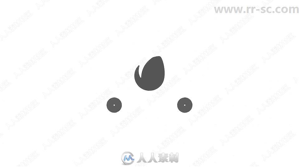 现代黑白多变圆形Logo演绎动画AE模板