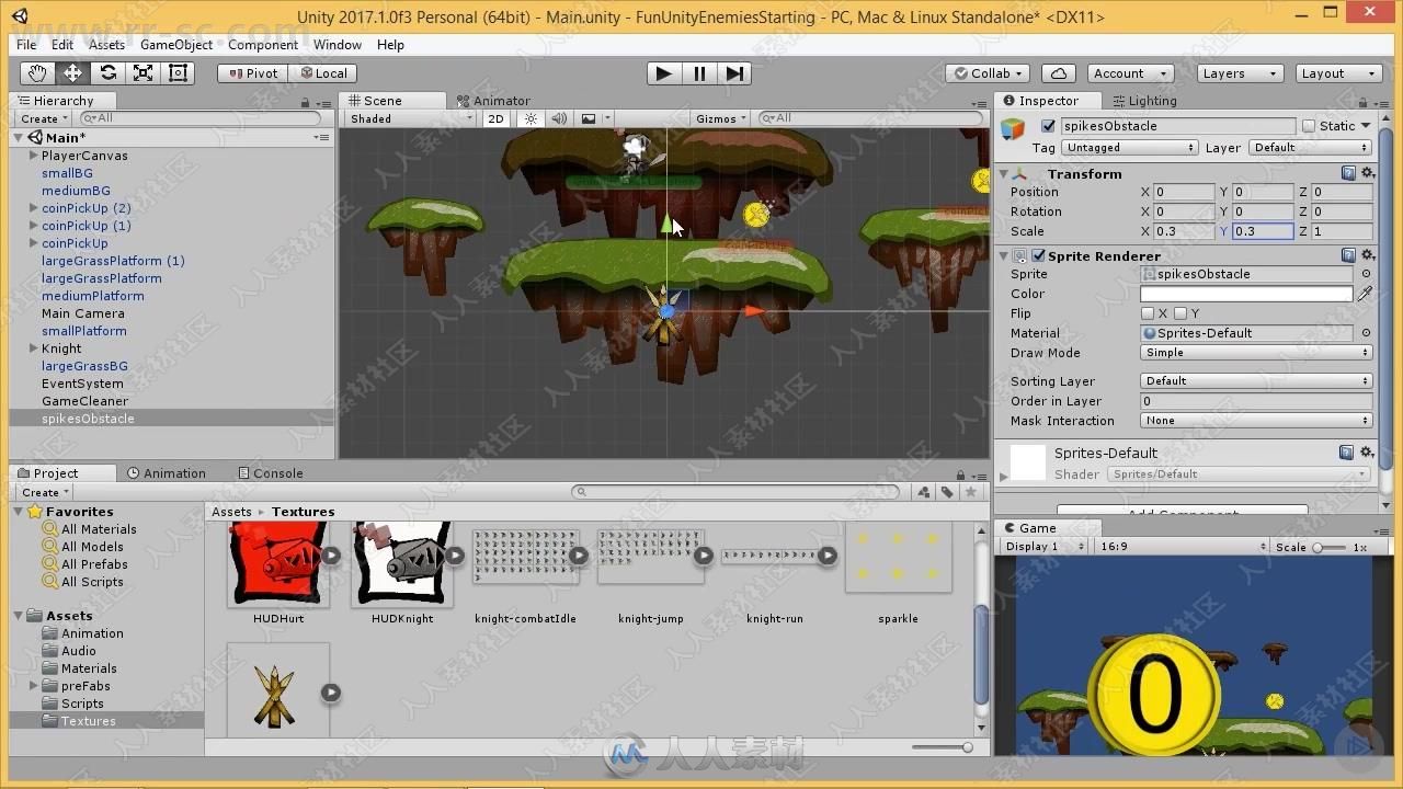 Unity中2D游戏敌对势力AI制作基础训练视频教程