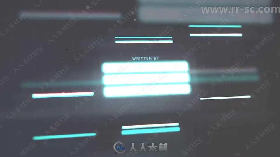 戏剧性LED灯管特效标题动画AE模板