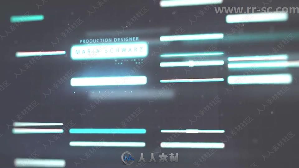 戏剧性LED灯管特效标题动画AE模板