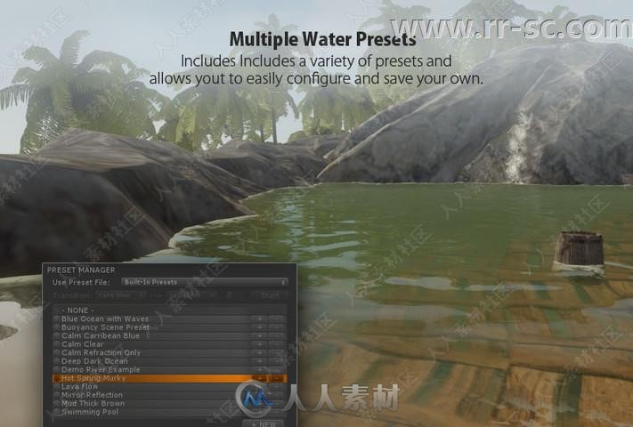游戏渲染交互式水系统Unity游戏素材资源