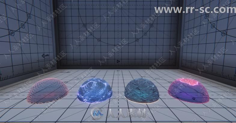 科幻粒子消散效果扫描效果Unity游戏素材资源