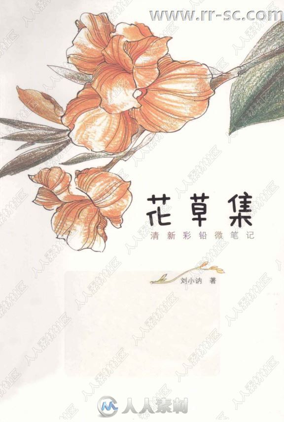 清新彩色铅笔花草图绘集书籍杂志