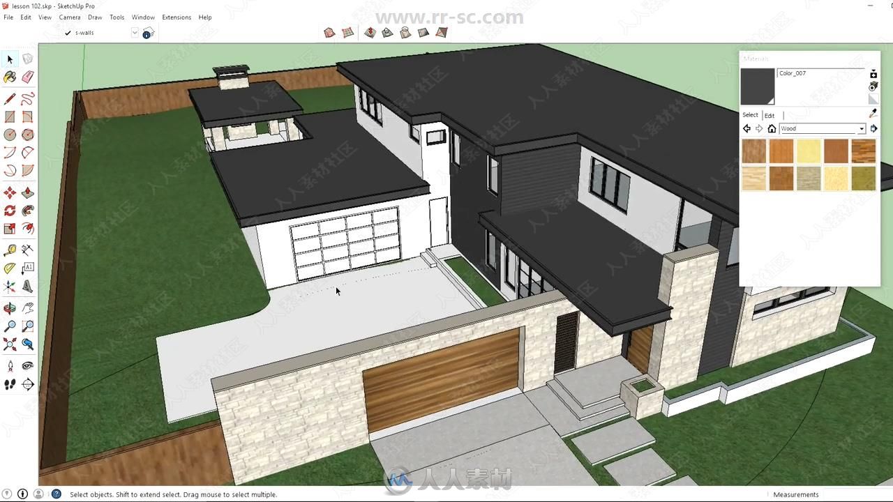 SketchUp建筑设计从2D到3D工作流程视频教程