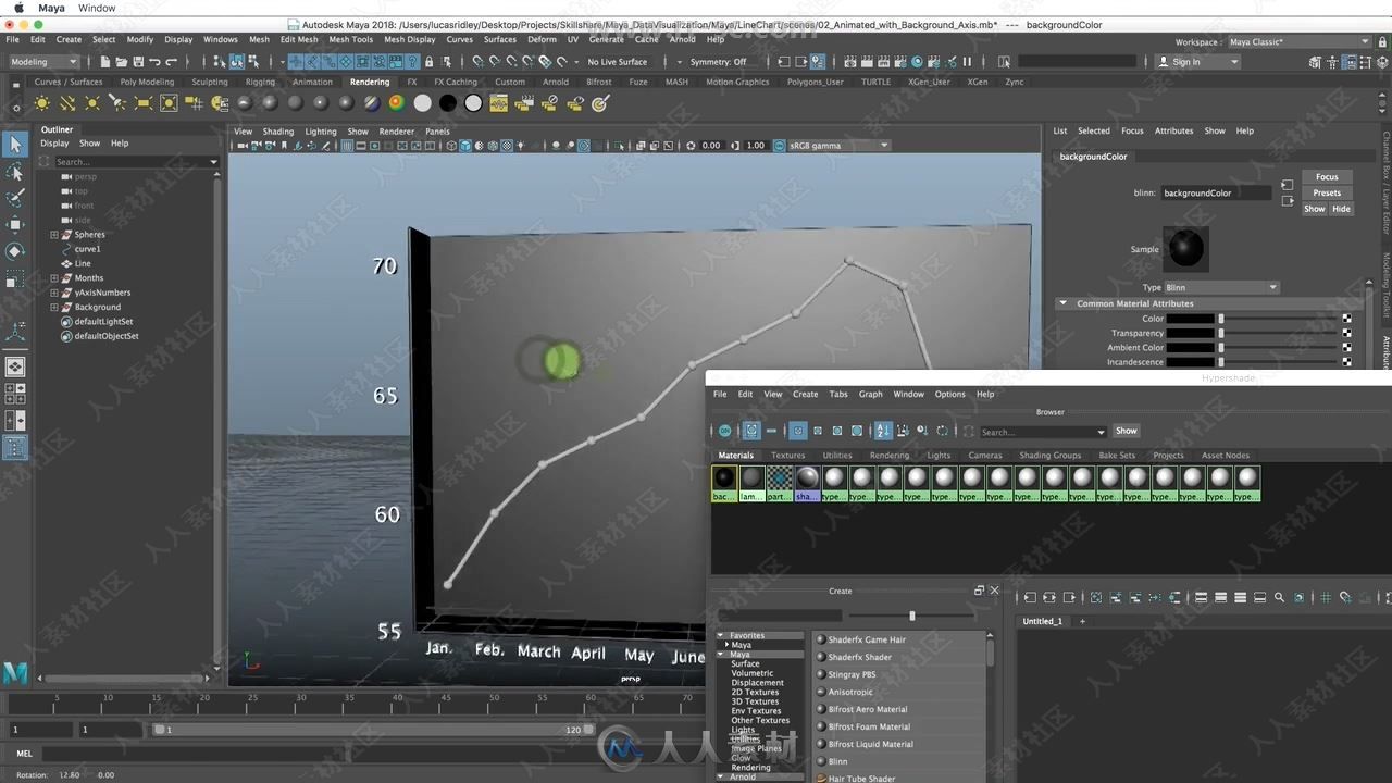 数据可视化3D动画实例制作视频教程