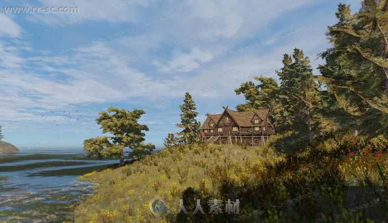 山脉湖泊地形和场景生成系统工具Unity游戏素材资源