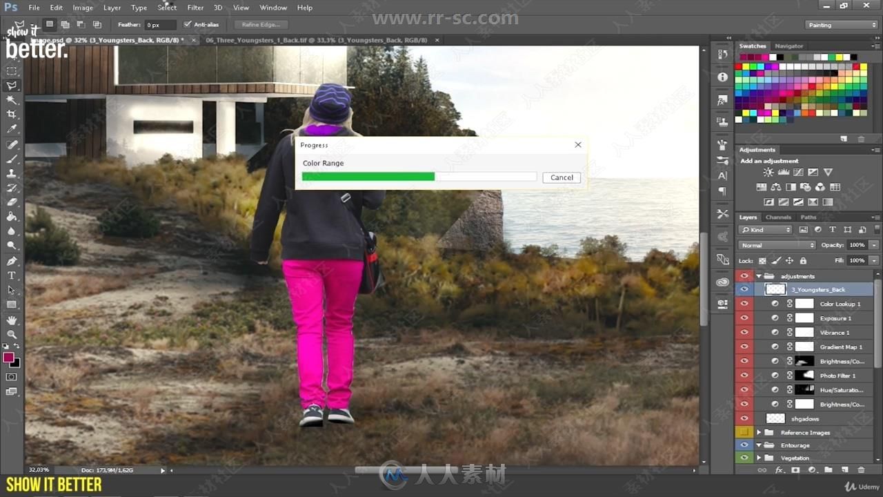 Photoshops建筑可视化渲染合成技术视频教程