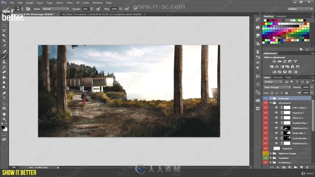 Photoshops建筑可视化渲染合成技术视频教程