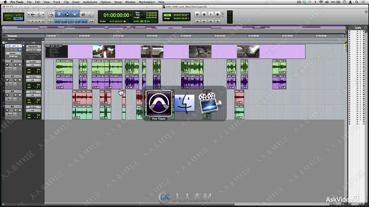 Avid Pro Tools专业影视级音频音乐制作工作流程视频教程