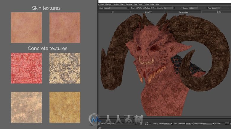 使用ZBrush雕刻恶魔半身模型并添加纹理的全过程解析 另附操作技巧提示