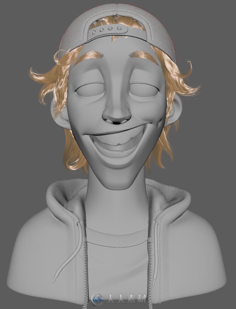 使用ZBrush雕刻年轻角色Dude的操作过程解析 制作了不同的灯光场景