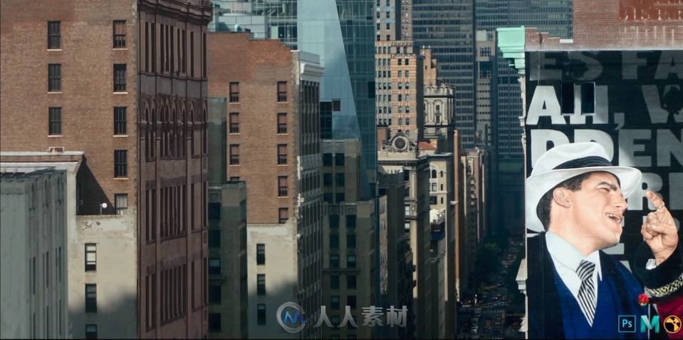 纽约城摄像机投影效果制作解析视频 扩展数字绘景步骤解析