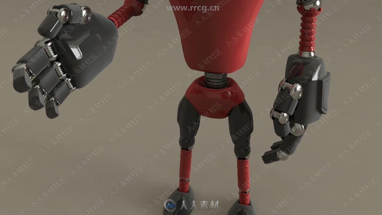 C4D制作3D卡通机器人角色实例训练视频教程