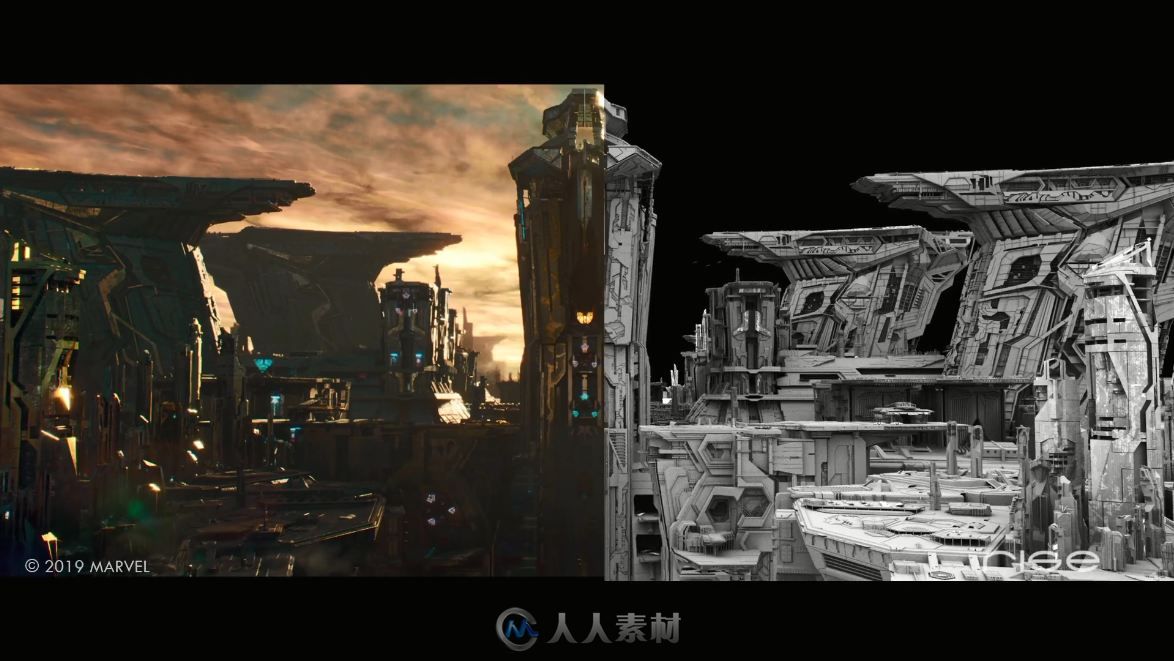 影片《惊奇队长》视觉特效解析视频 壮观的外星城市的创作过程解析