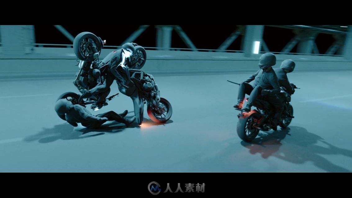 影片《疾速追杀3》视觉特效解析视频 摩托车疯狂追踪场景特效制作解析