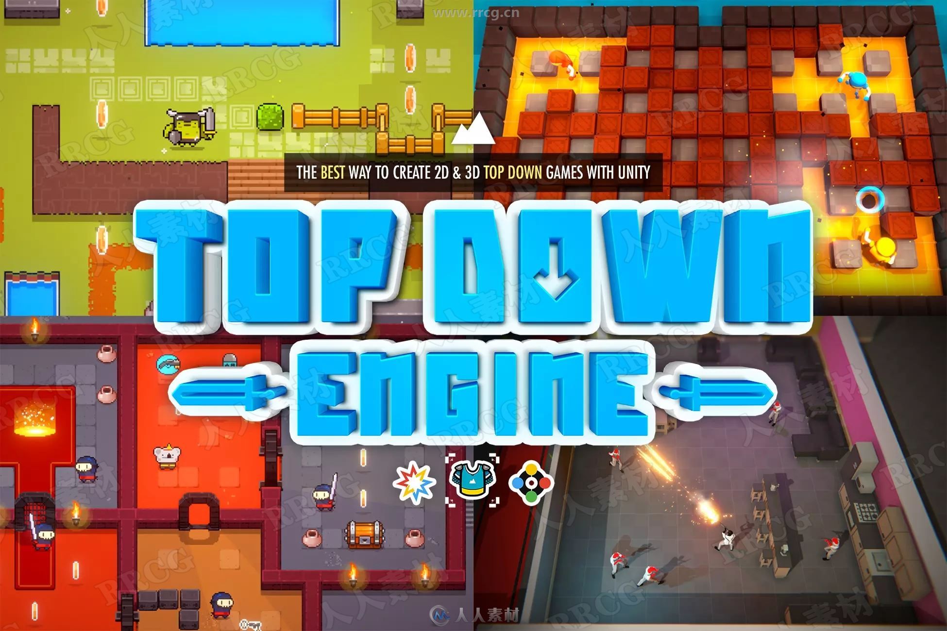 TopDown 2D3D游戏引擎Unity游戏素材资源
