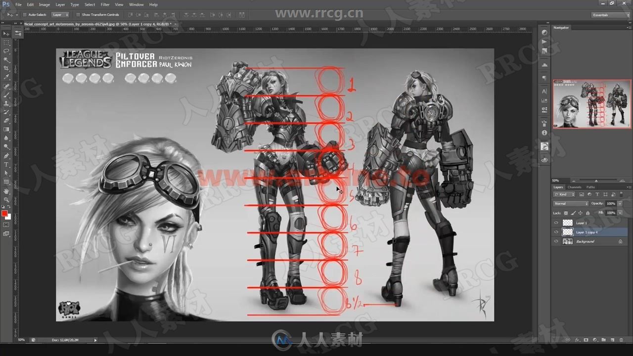 游戏女性英雄角色完整制作流程视频教程