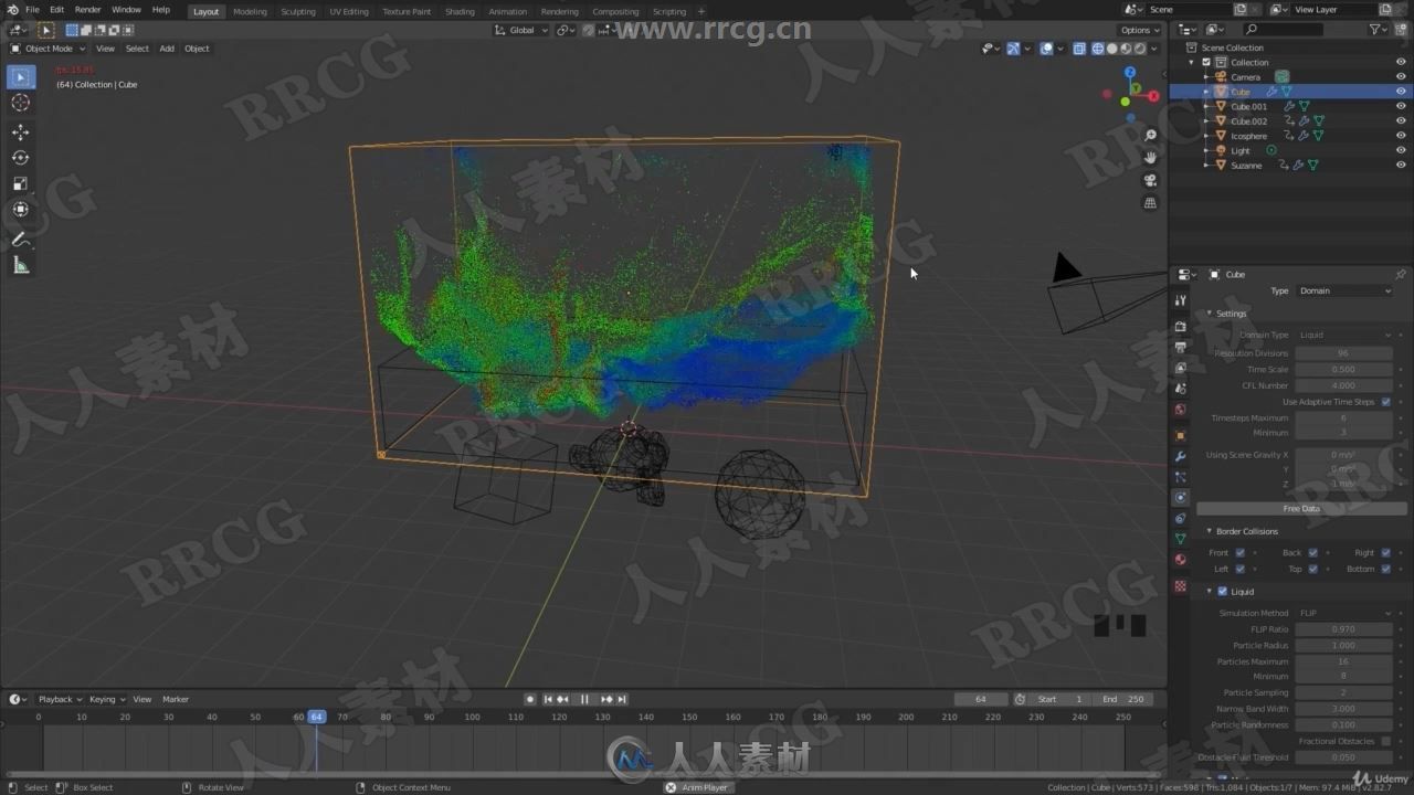 Blender中Mantaflow流体模拟指南视频教程