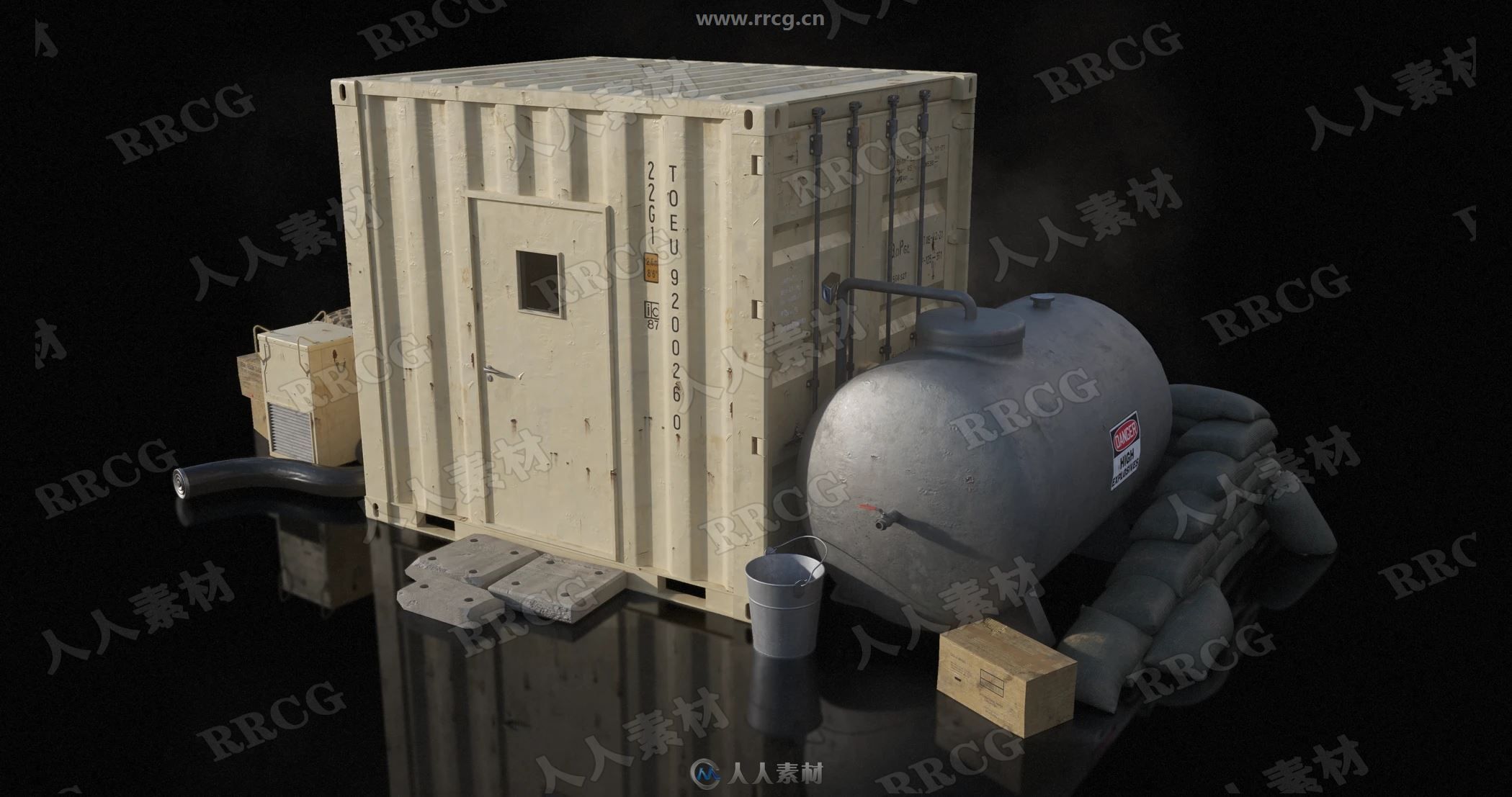 现代战争军事基地哨所营房掩体等相关3D模型合集 66G完整版