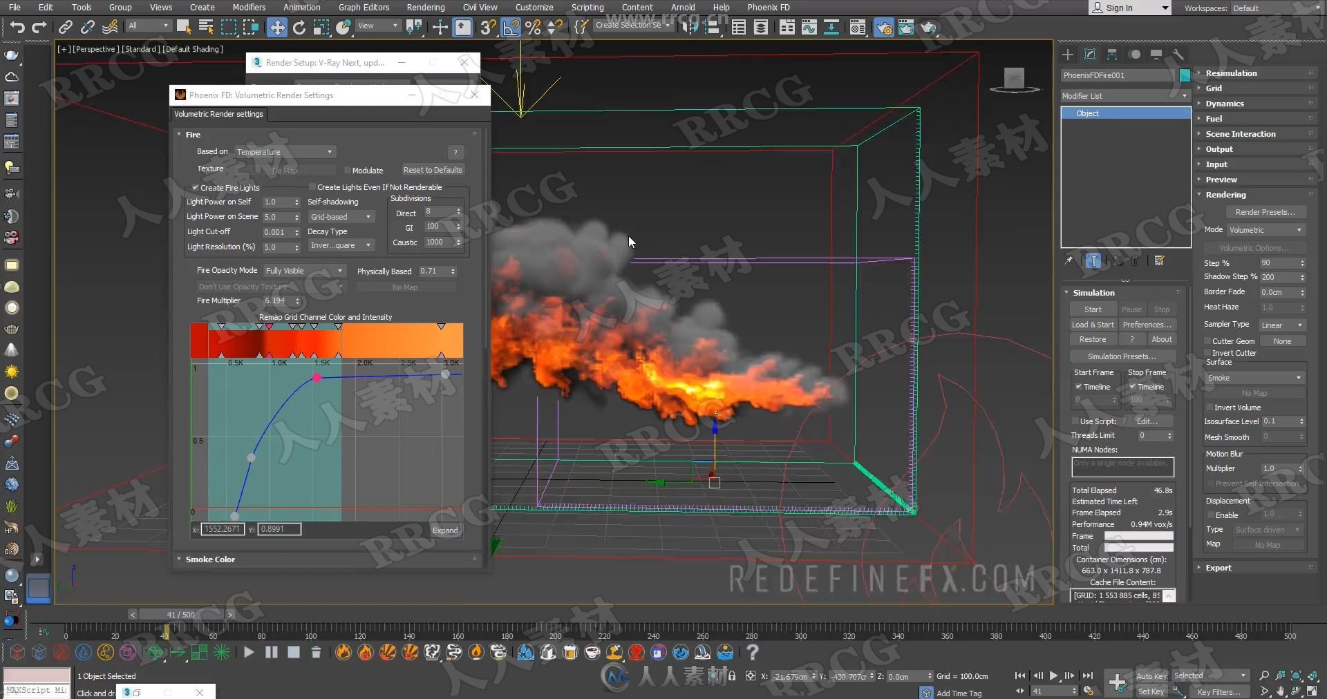 Phoenix FD火焰烟雾特效场景实例制作视频教程