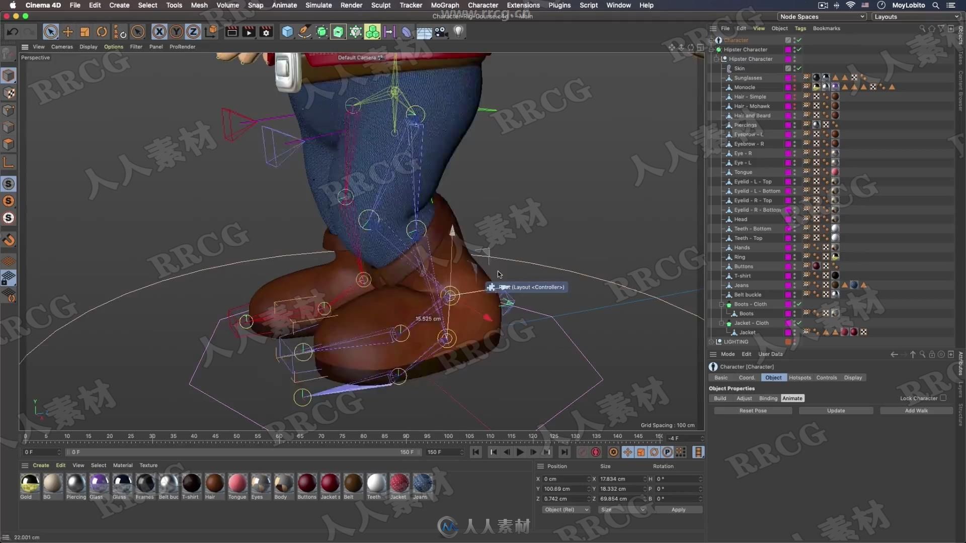 C4D种3D角色绑定动画大师班训练视频教程