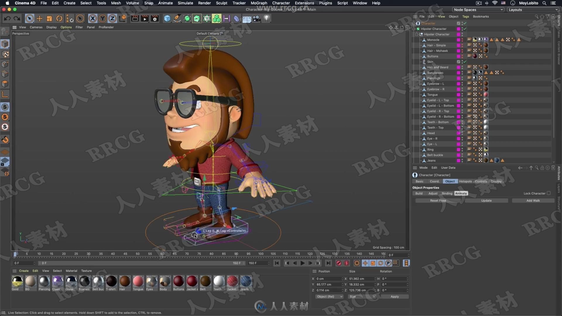 C4D种3D角色绑定动画大师班训练视频教程