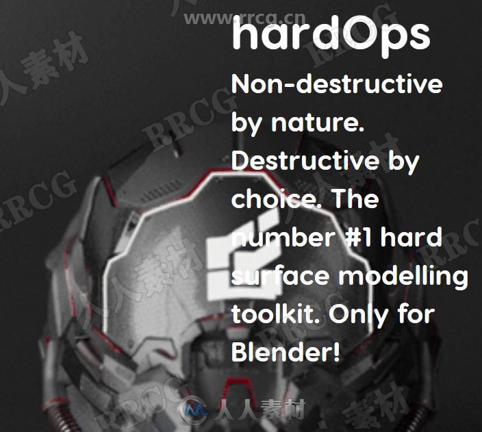 Hardops 00986 Mercury科幻机械硬表面建模Blender插件V11版