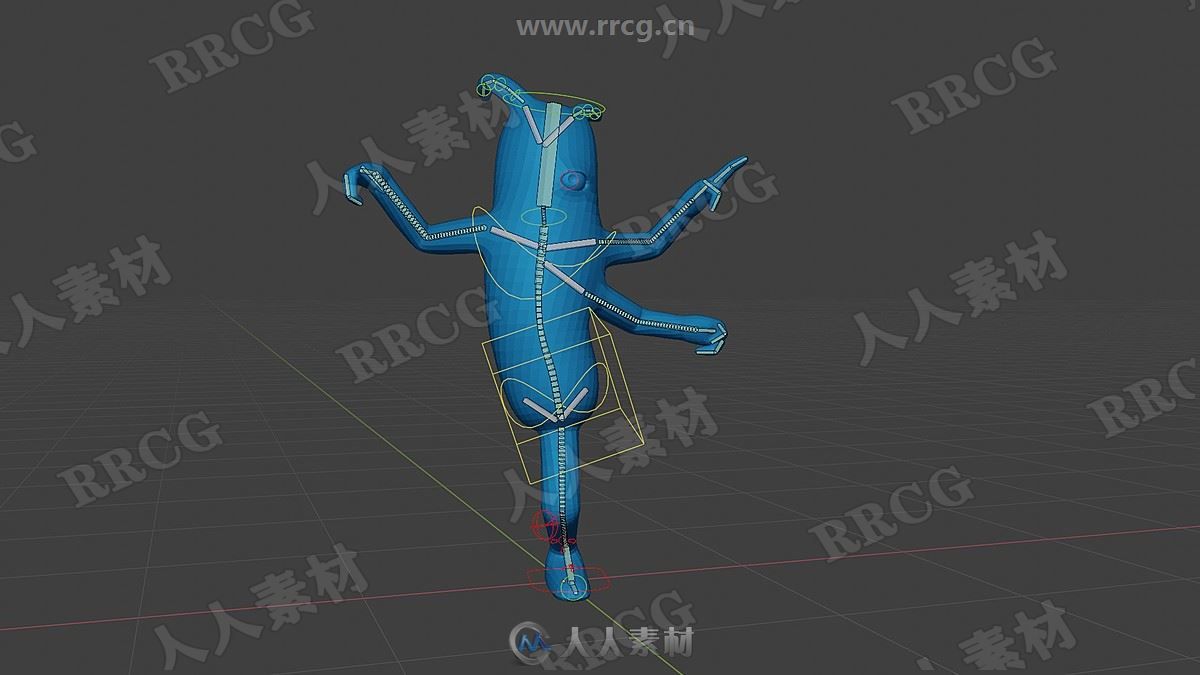 Blender中Rigify插件角色骨骼动画视频教程