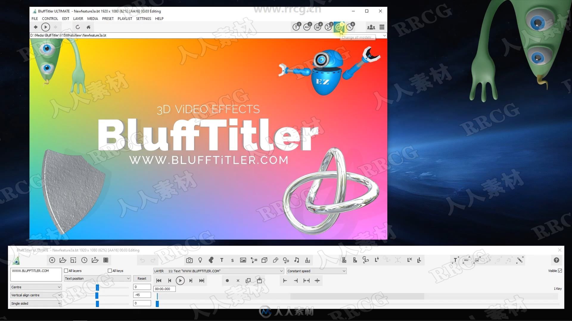 BluffTitler三维标题动画制作软件V15.6.0.0版