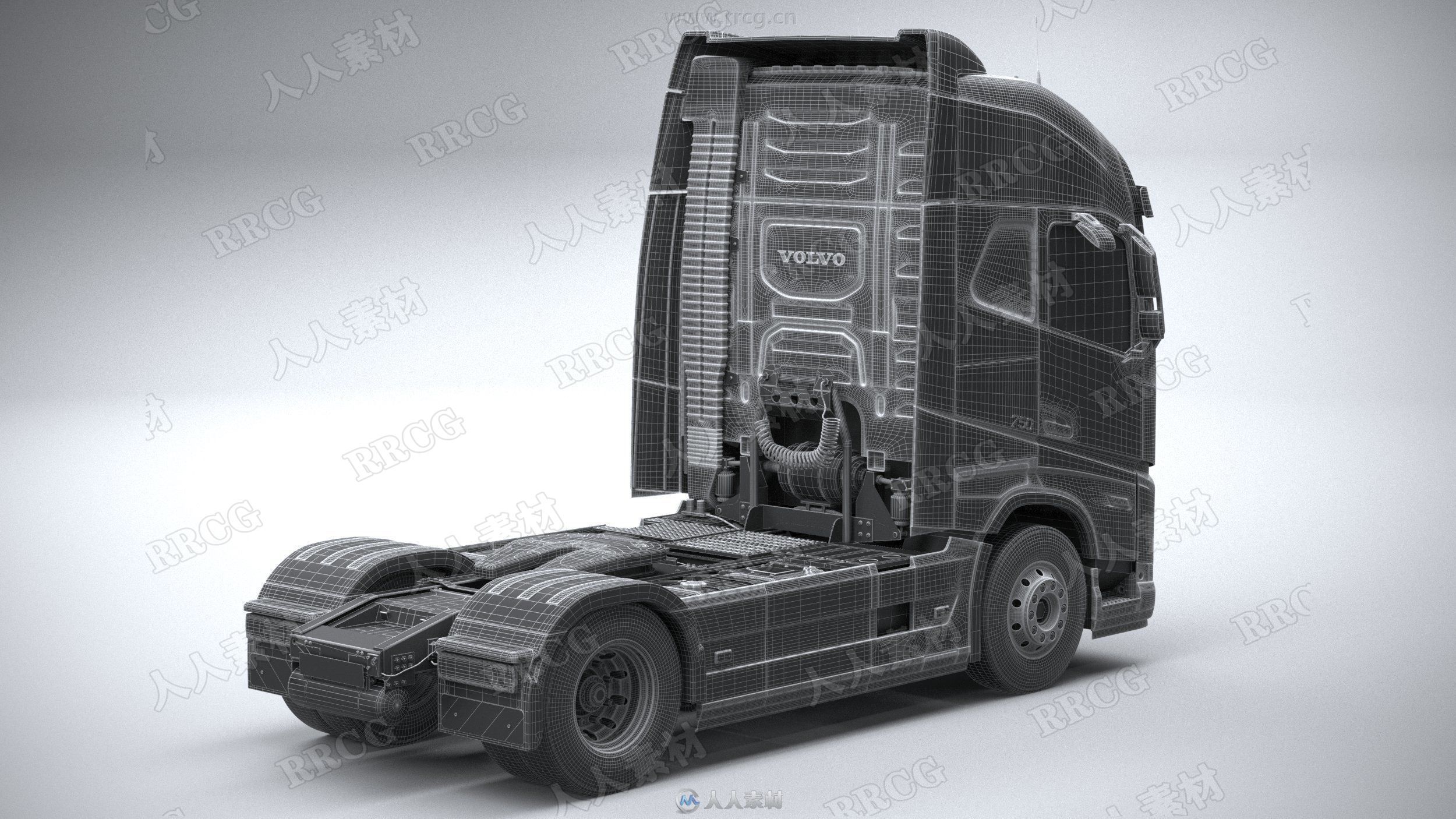 沃尔沃重卡牵引车Volvo FH16真实汽车高质量3D模型
