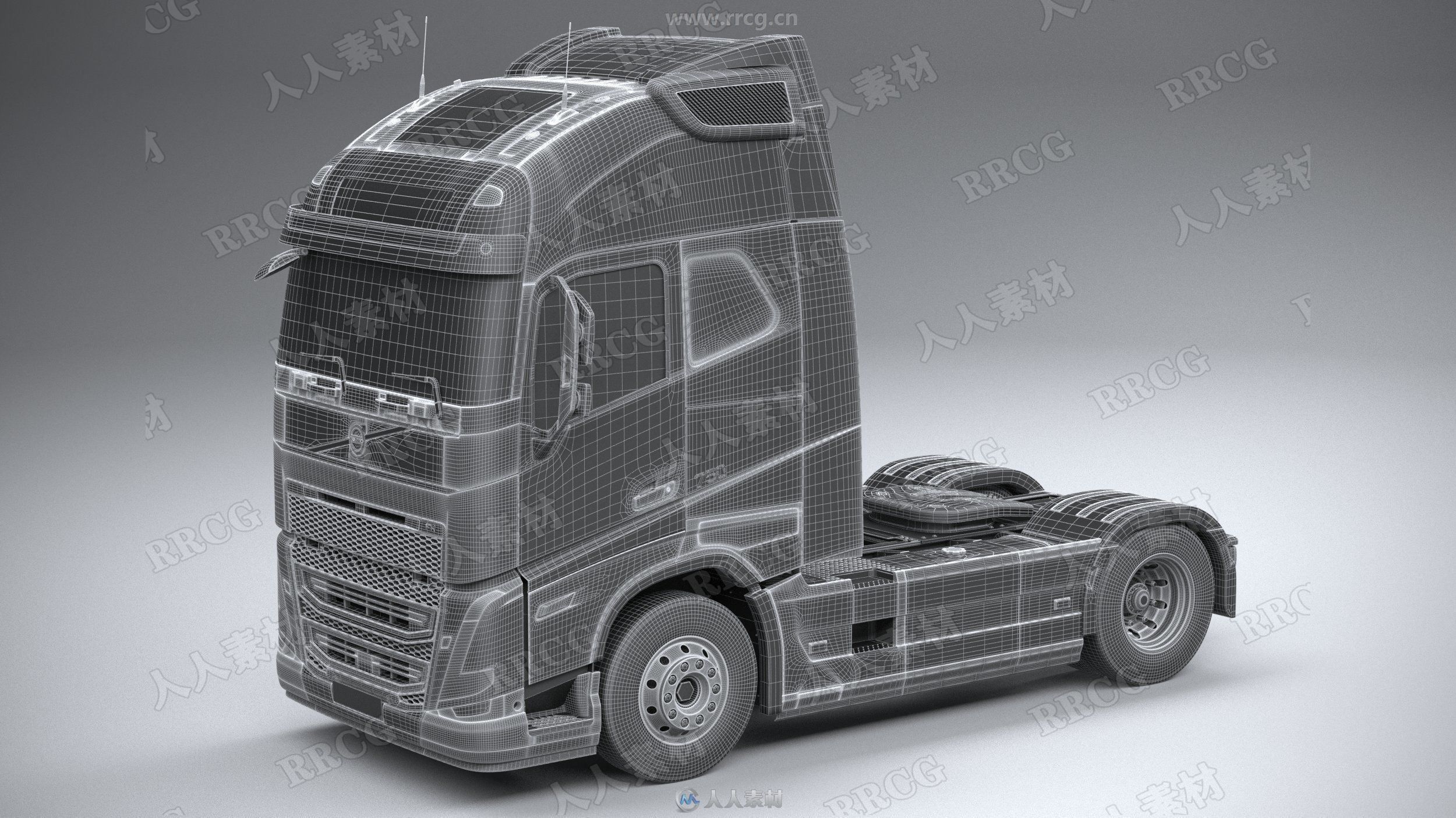 沃尔沃重卡牵引车Volvo FH16真实汽车高质量3D模型