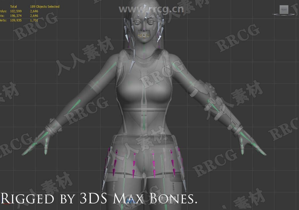 最终幻想7重制版FF7RE女性角色蒂法·洛克哈特Tifa Lockhart高质量3D模型