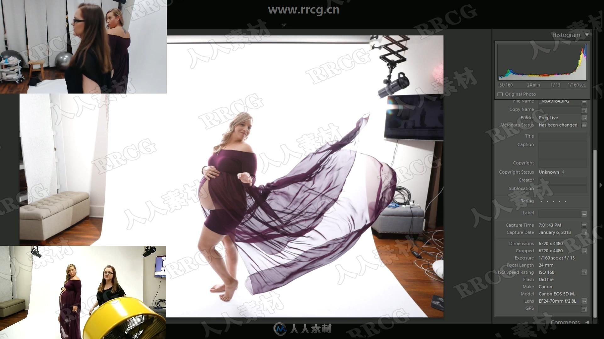 妊娠孕妇怀孕女人肖像摄影艺术技能训练视频教程