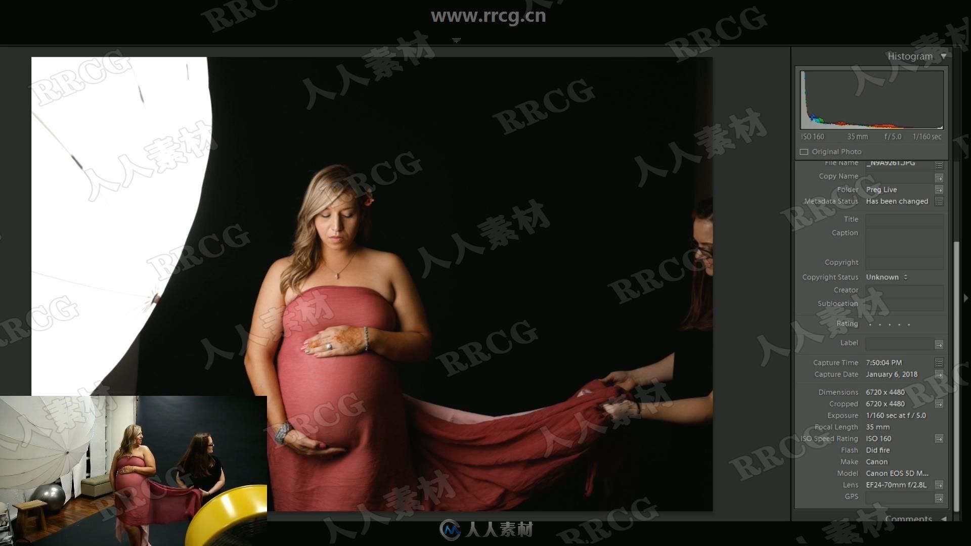妊娠孕妇怀孕女人肖像摄影艺术技能训练视频教程