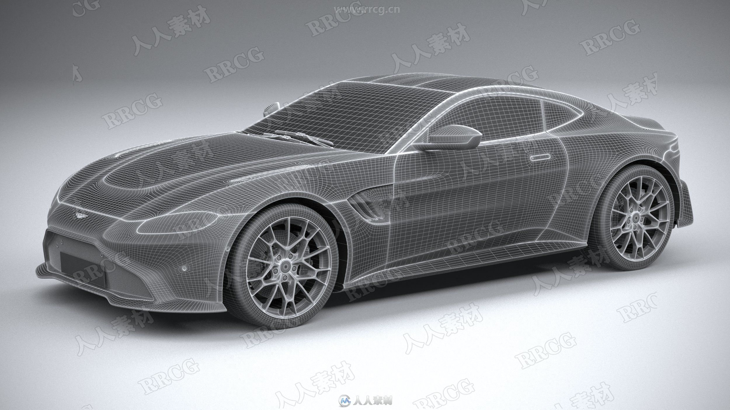 阿斯顿马丁超跑Aston Martin Vantage真实汽车高质量3D模型