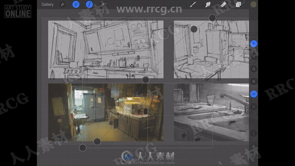 Nikolai影视游戏厨房场景概念艺术设计绘画视频教程