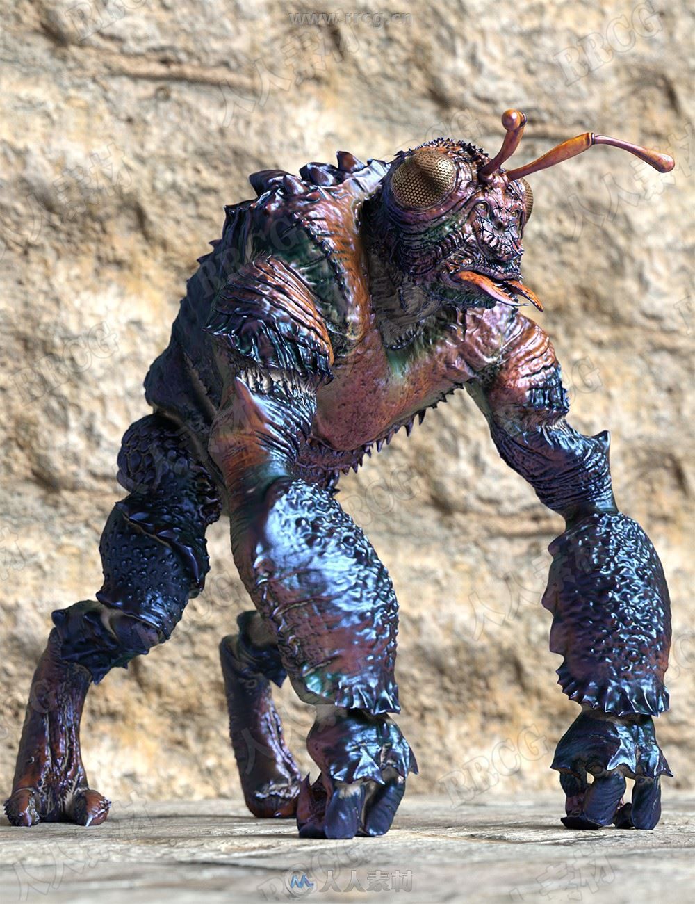 巨型长臂怪兽姿势3D模型合集