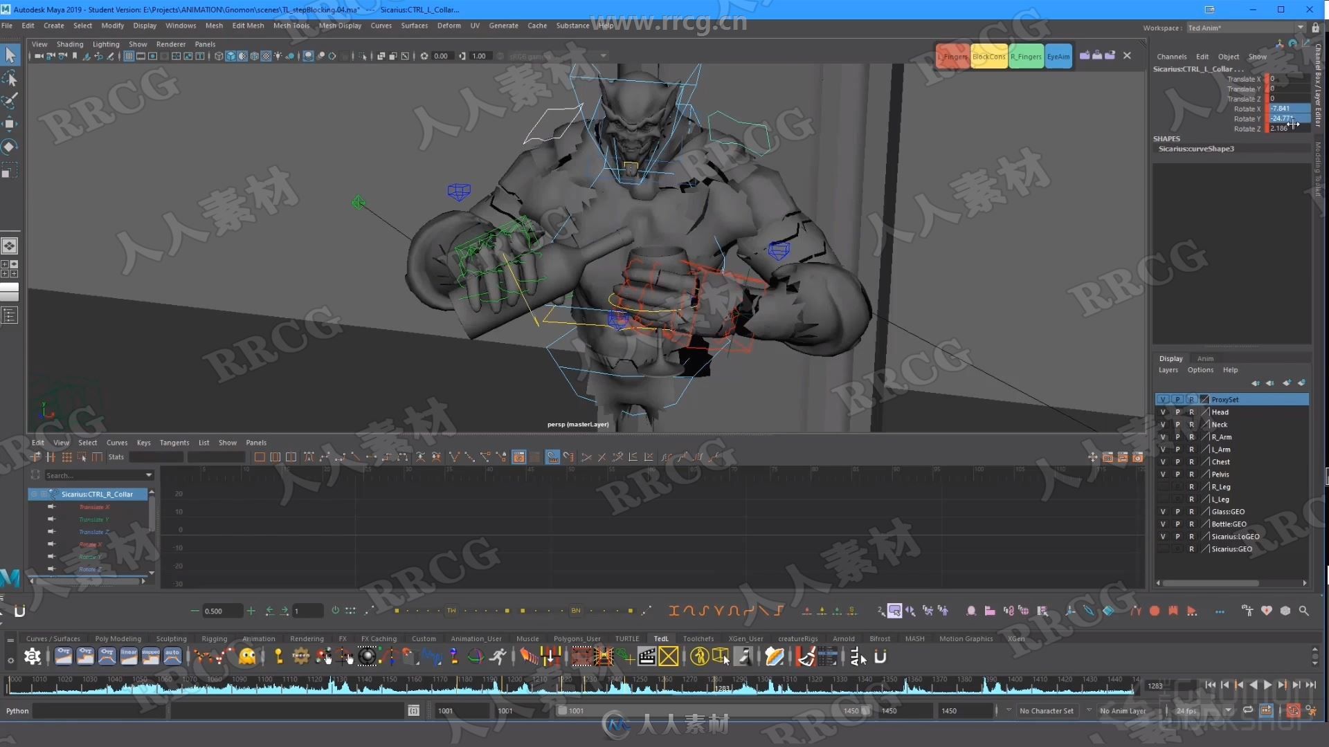 Maya角色真实动作表演镜头动画技术视频教程