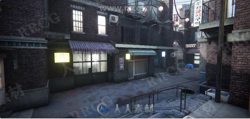 都市街道小巷3D环境场景Unity游戏素材资源