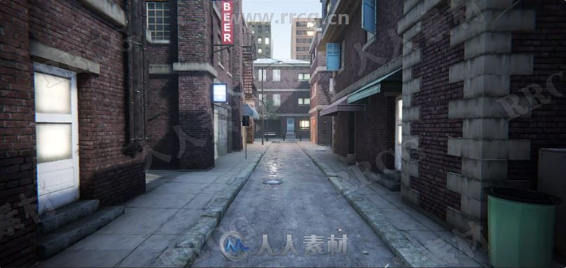 都市街道小巷3D环境场景Unity游戏素材资源