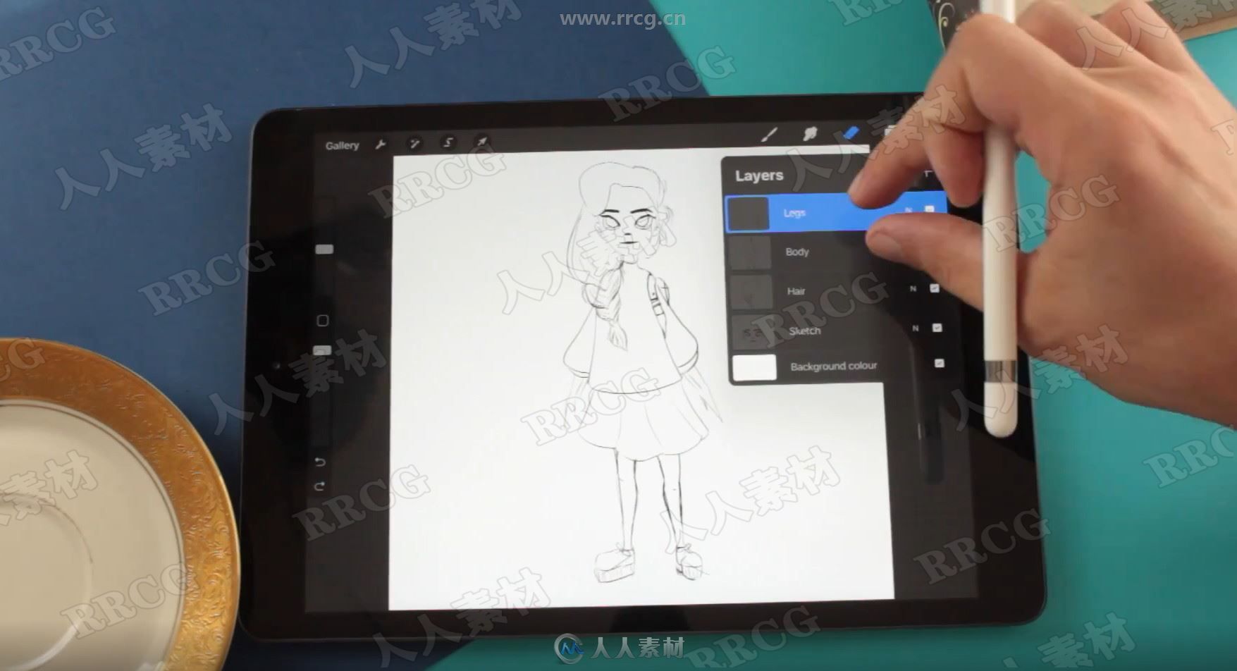 卡通女孩肖像iPad数字绘画技能实例训练视频教程