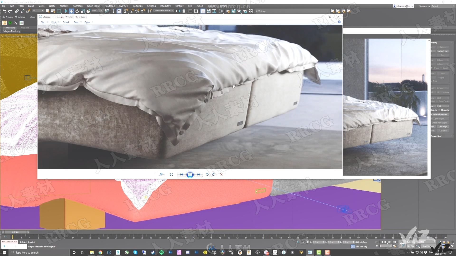 3Dmax室内家居被子枕头等模型覆盖训练视频教程