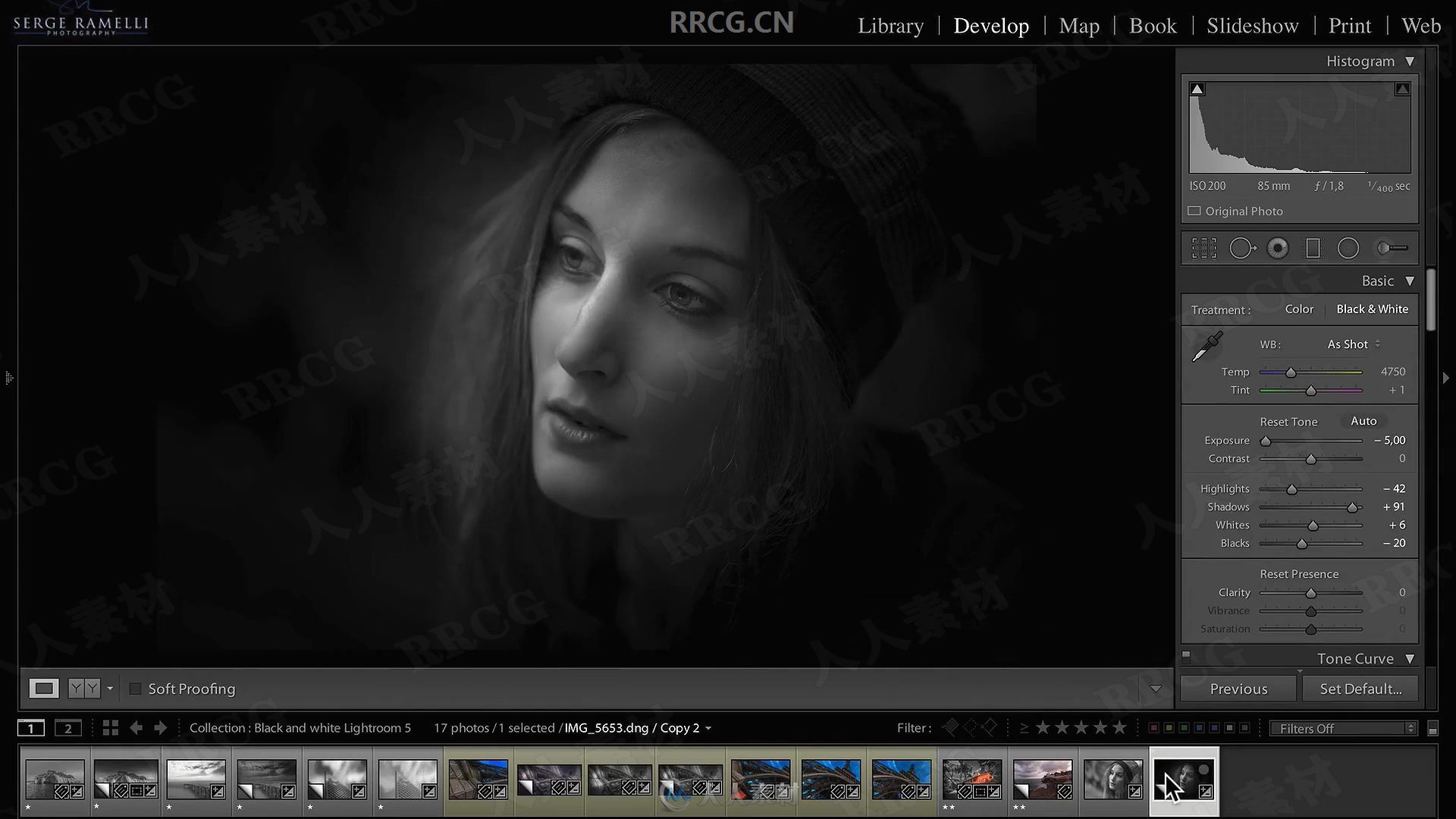Serge Ramelli风景与肖像摄影黑白照片处理视频教程