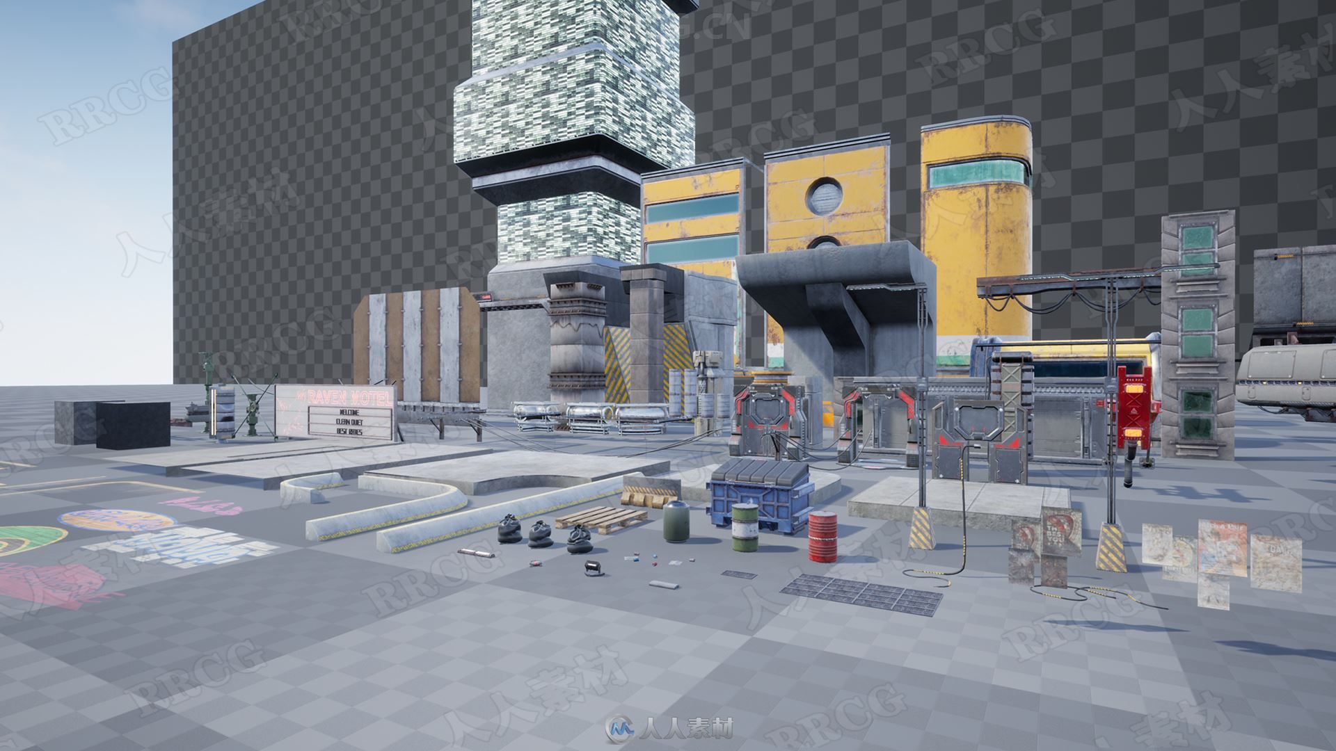 科幻工厂实验室场景UE4游戏素材资源