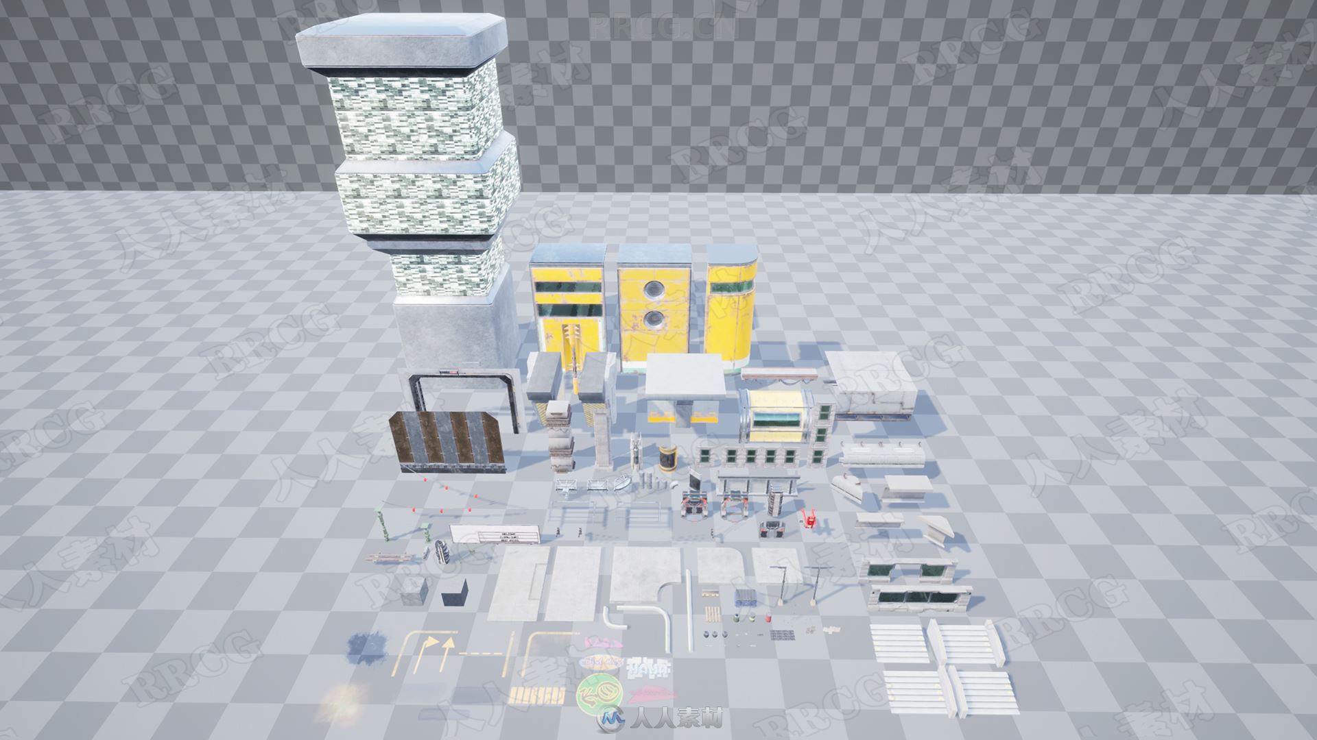 科幻工厂实验室场景UE4游戏素材资源