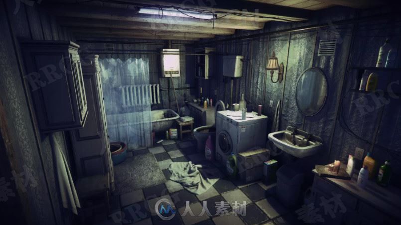 复古风格室内房屋环境场景Unity游戏素材资源