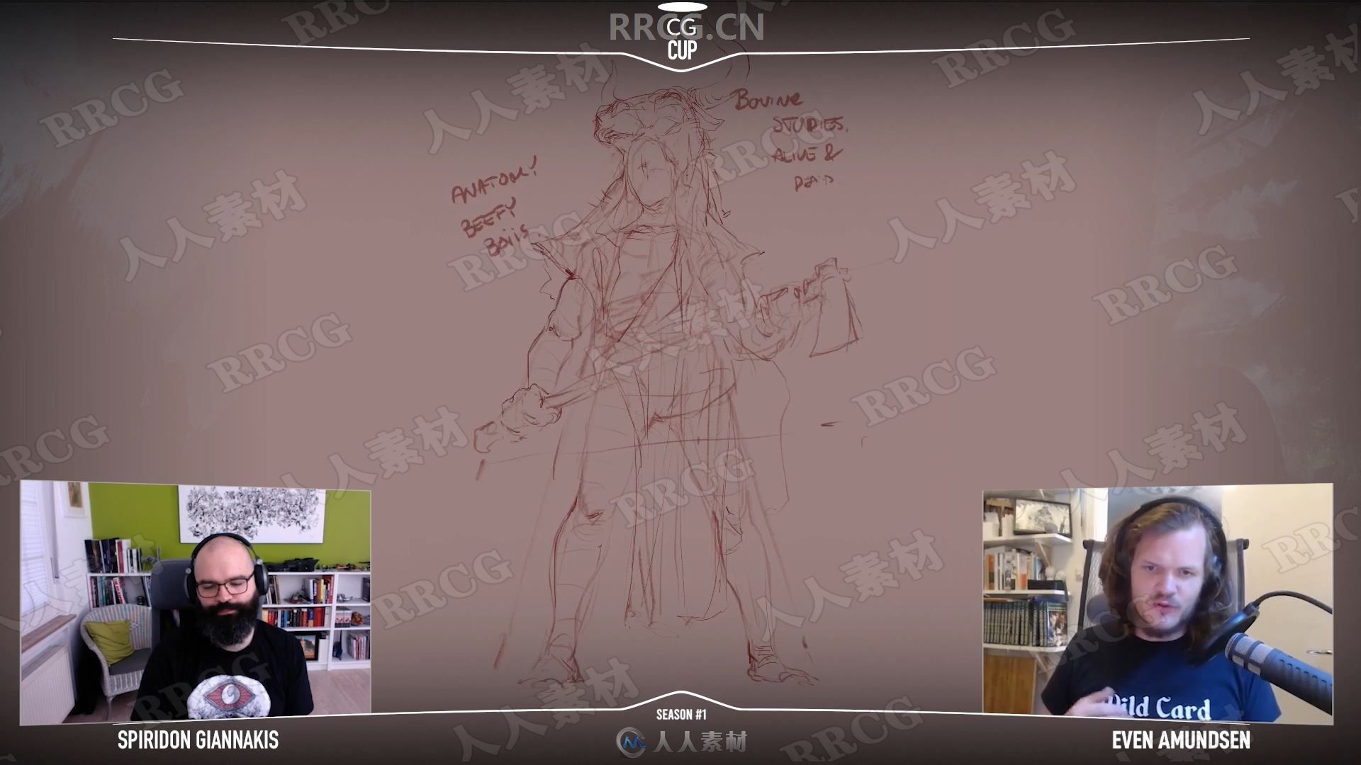 古代凶猛残暴战士概念设计数字绘画工作流视频教程